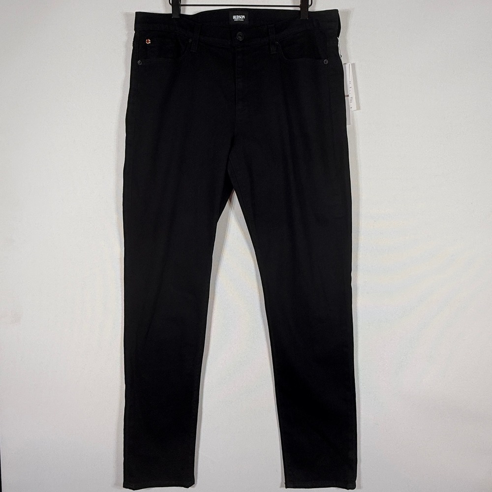 NEW Hudson Womens 34 Midrise Colette Skinny Jeans Black Minimalist Academia Goth